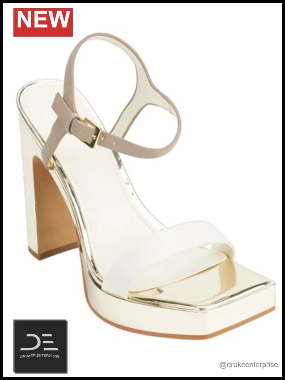 Women's Evening Ankle Strap Platform Dress Heel